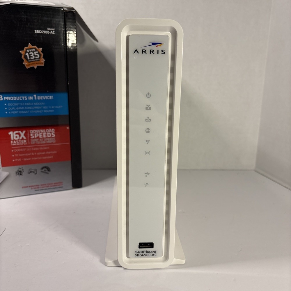 ARRIS SURFboard SBG6900-AC Cable Modem WiFi Router DOCSIS 3.0 AC1900 Dual Band - Picture 6 of 9